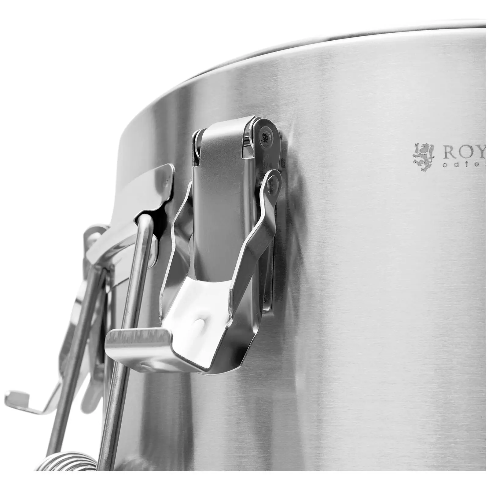 Contenedor isotérmico de acero inoxidable - 22 L - Royal Catering - base de goma