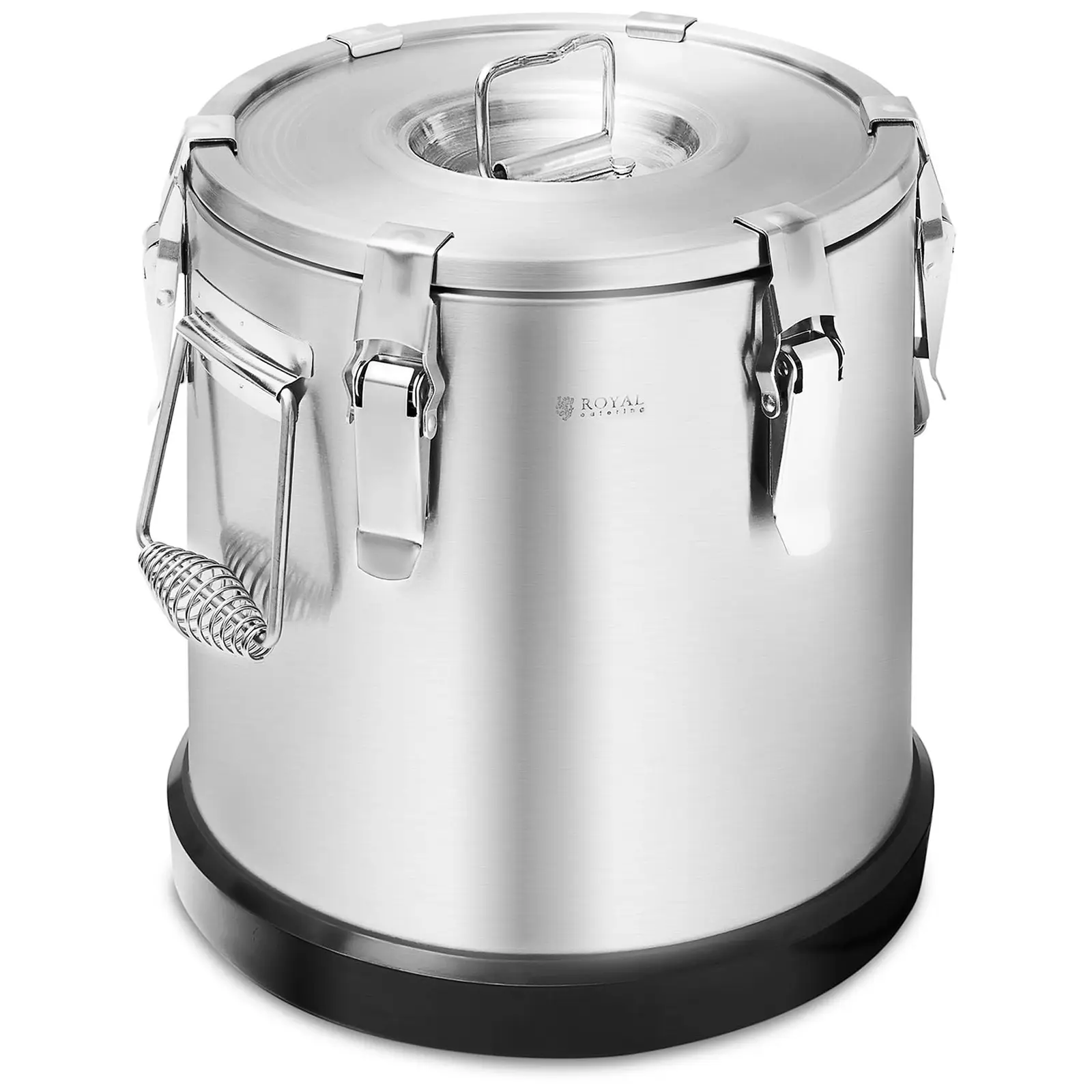 Contenedor isotérmico de acero inoxidable - 15 L - Royal Catering - base de goma