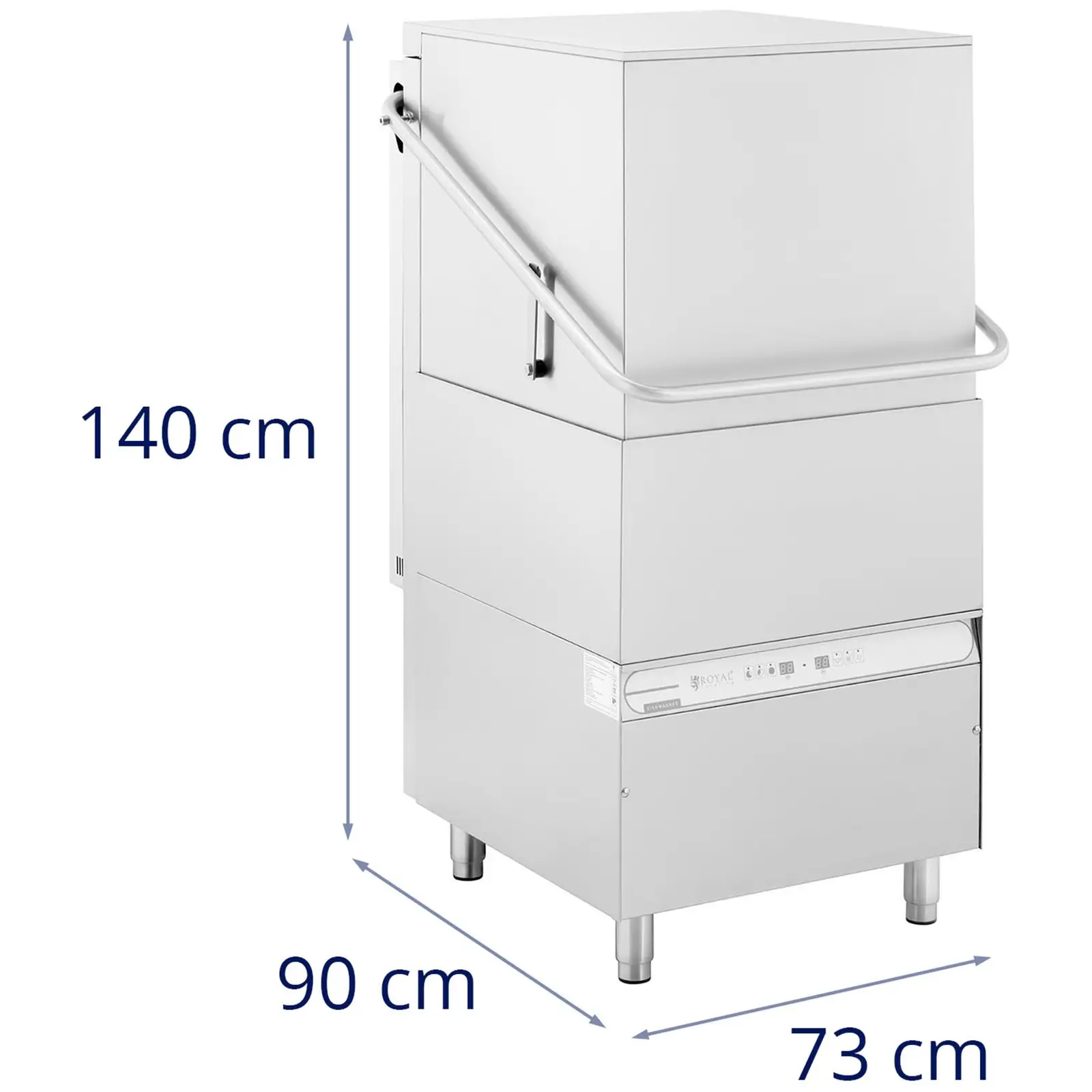 Průchozí myčka - 8600 W - Royal Catering - až 60 umytí/h