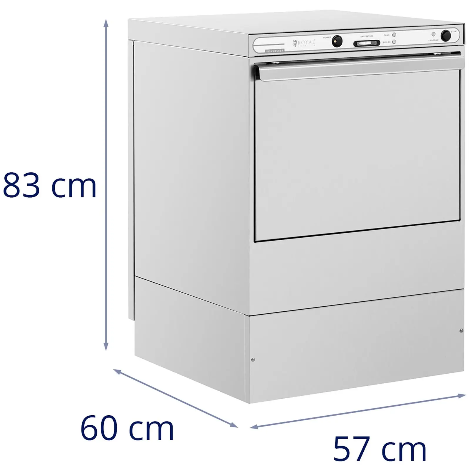 Industriopvaskemaskine - 6600 W - Royal Catering - rustfrit stål