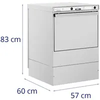 Podpultová umývačka riadu - 6600 W - nehrdzavejúca oceľ