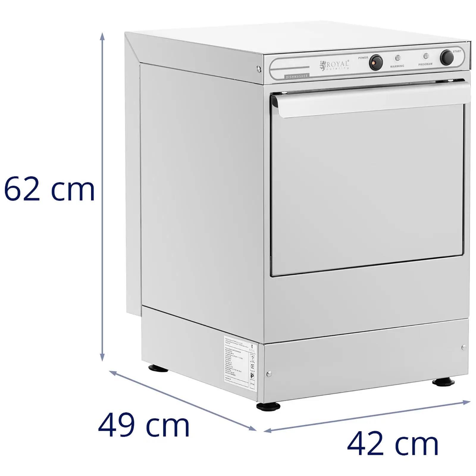 Lavastoviglie - 2.600 W - Royal Catering - A libera installazione