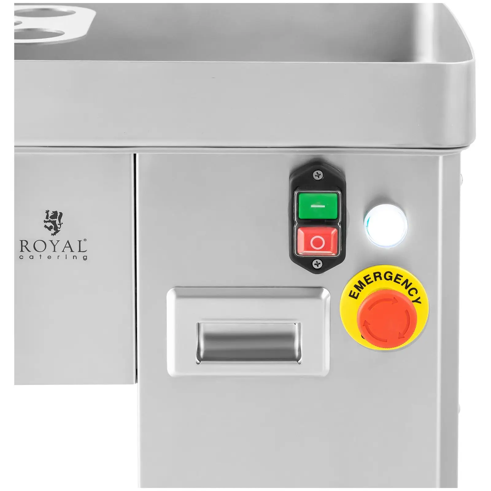 Stroj za rezanje mesa - 550 W - Royal Catering - Iz nerjavečega jekla