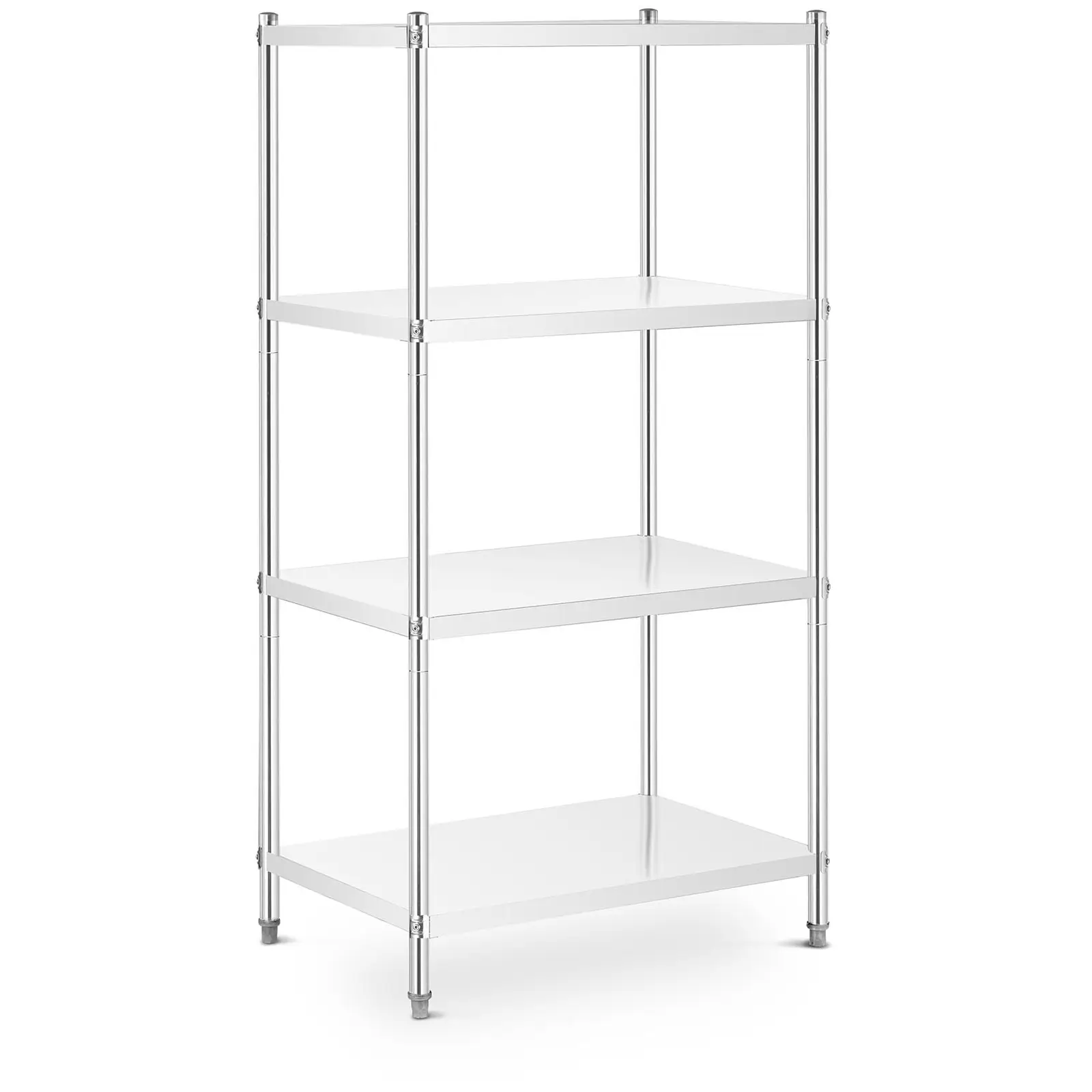 Metal Shelving Unit - 90 x 60 x 180 (LxWxH) cm - Royal Catering - 200 kg - Stainless steel