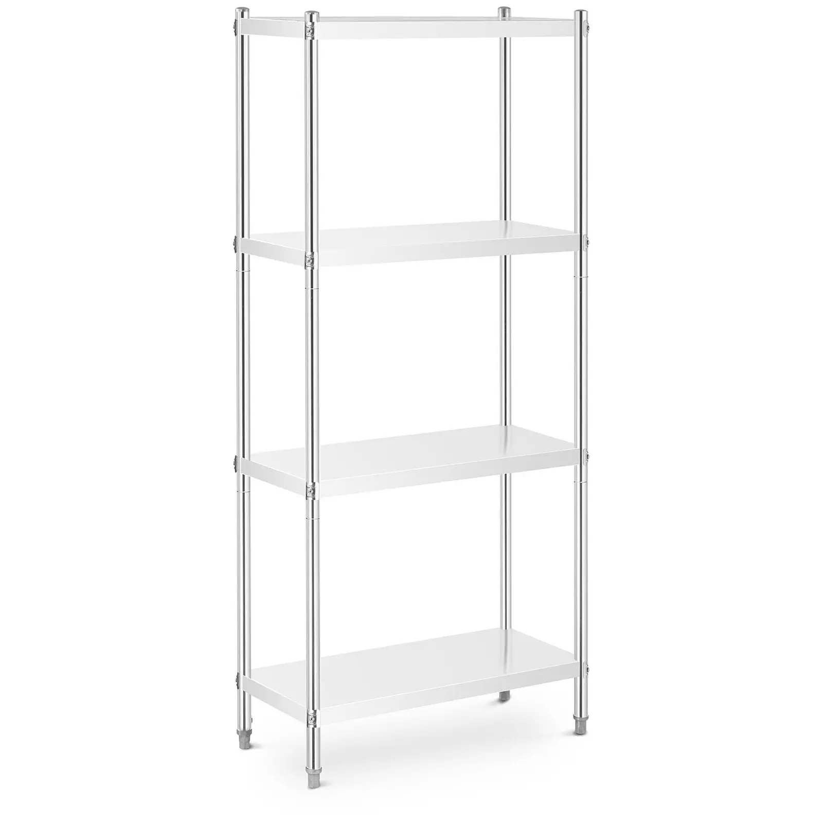 Oppbevaringshylle av rustfritt stål - 80x40x180 cm (LxBxH) cm - Royal Catering - 200 kg