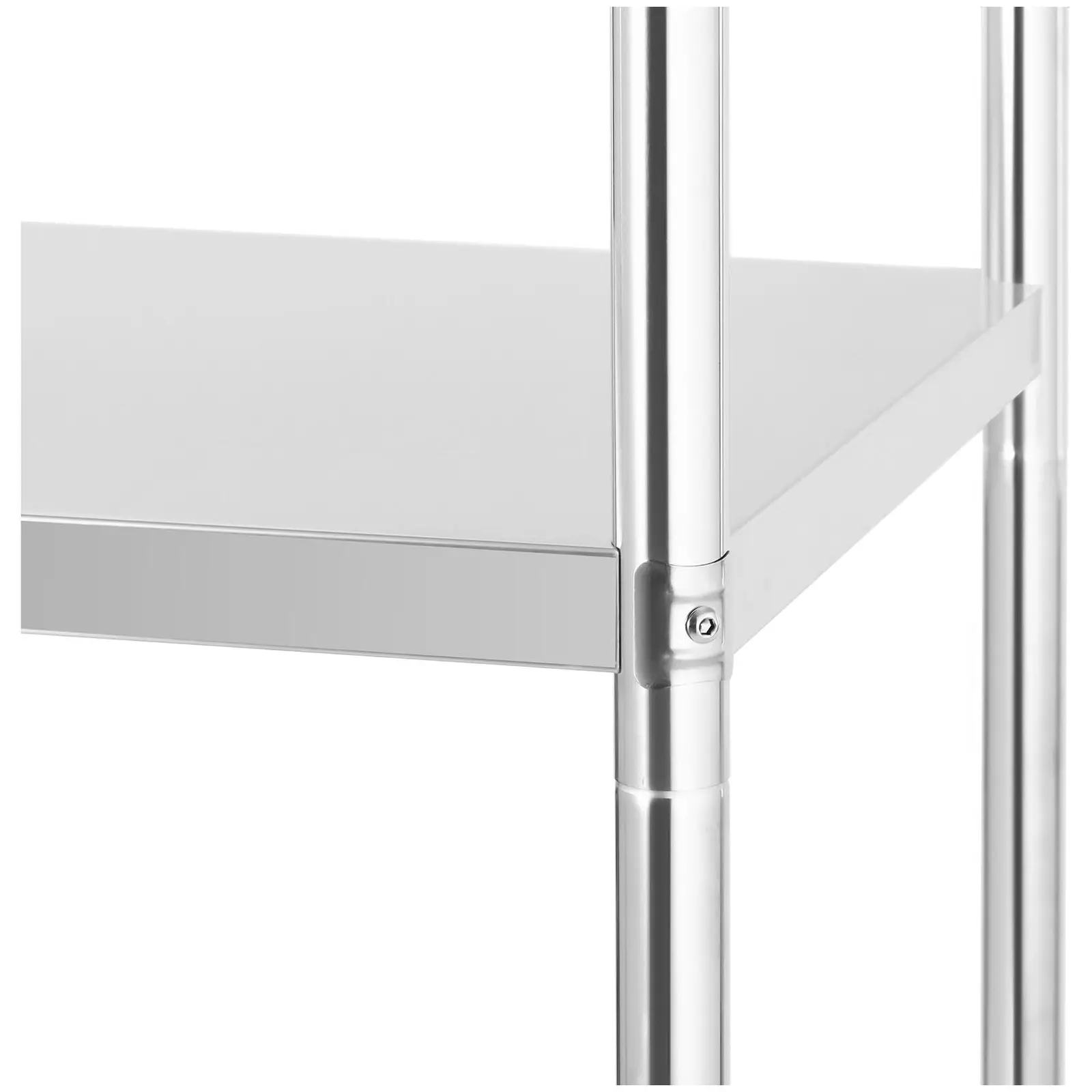 Regál z ušlechtilé oceli - 80 x 40 x 180 cm - Royal Catering - 200 kg (Počet vložek: 4 Pc)