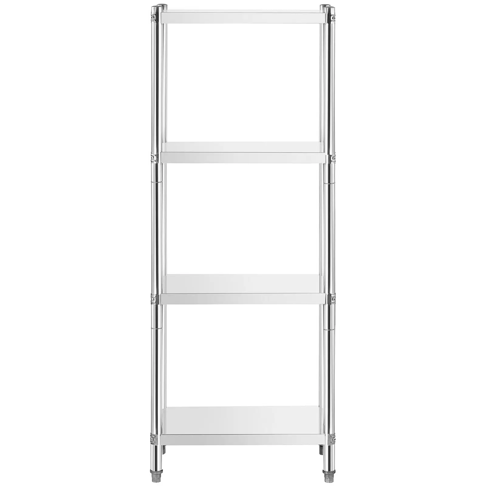 Regál z ušlechtilé oceli - 70 x 40 x 180 cm - Royal Catering - 200 kg (Barva: Šedá)