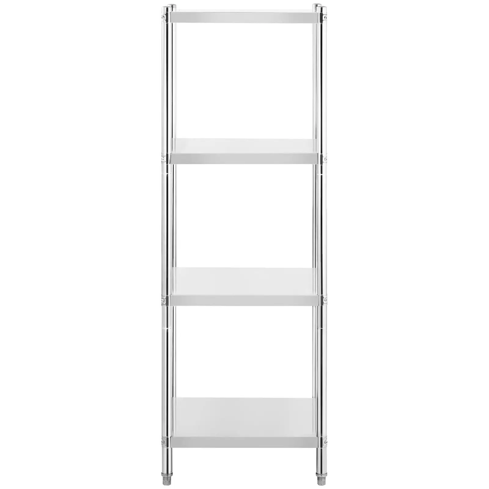 Regál z ušlechtilé oceli - 60 x 60 x 180 cm - Royal Catering - 200 kg (Počet vložek: 4 Pc)