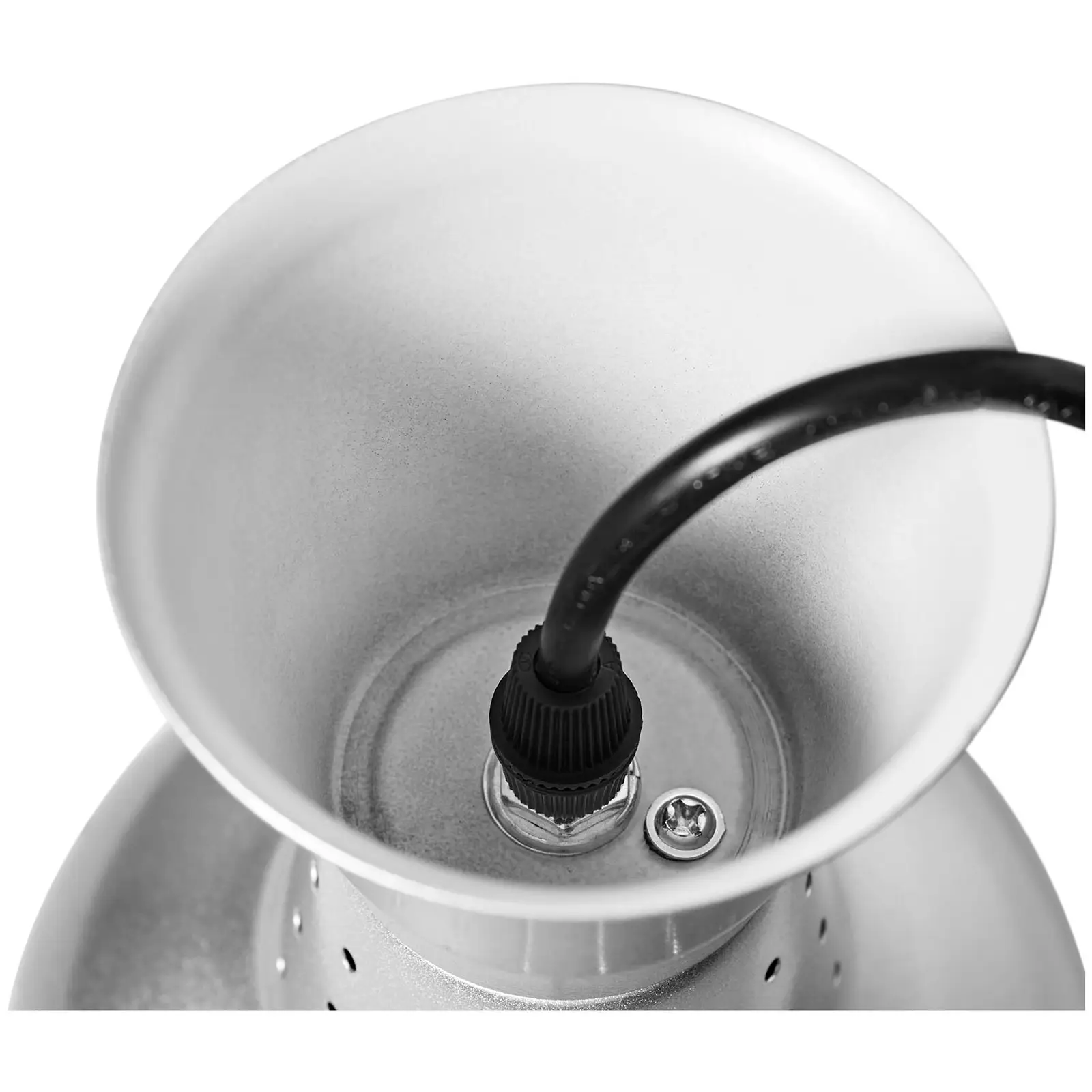 Ohřívací lampa - stříbrný vzhled - 18.5 x 18.5 x 28.5 cm - Royal Catering - Ocel