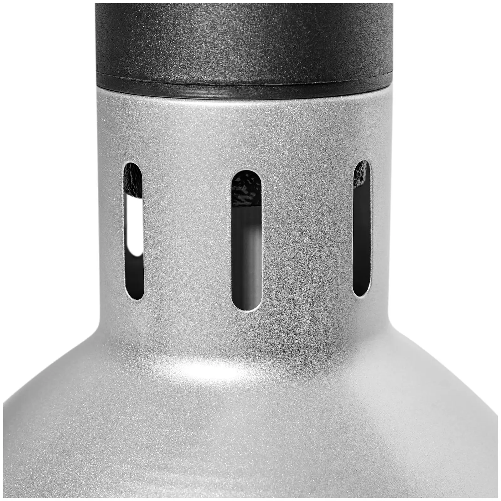 Lámpara calentadora de alimentos - plateada - 17.5 x 17.5 x 29 cm - Royal Catering - acero - regulable en altura