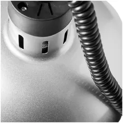 Lámpara calentadora de alimentos - plateada - 28.5 x 28.5 x 29 cm - Royal Catering - acero - regulable en altura