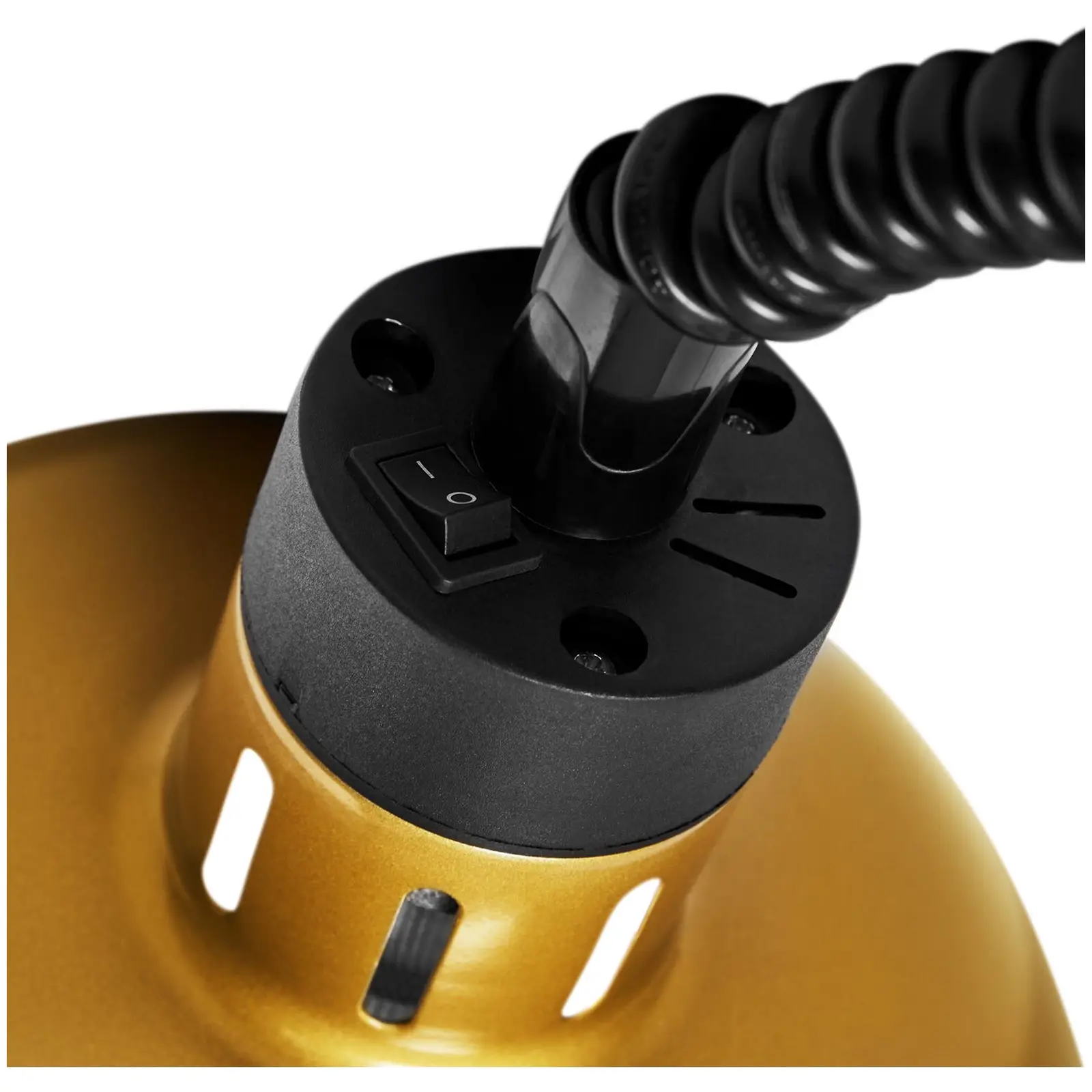 Lámpara calentadora de alimentos - dorada - 29 x 29 x 29.5 cm - Royal Catering - acero - regulable en altura
