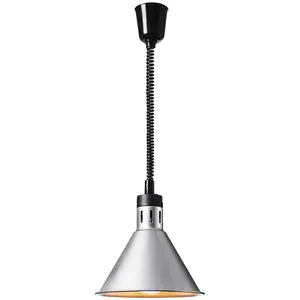 Ohřívací lampa - stříbrná - 27.5 x 27.5 x 31 cm - Royal Catering - Ocel