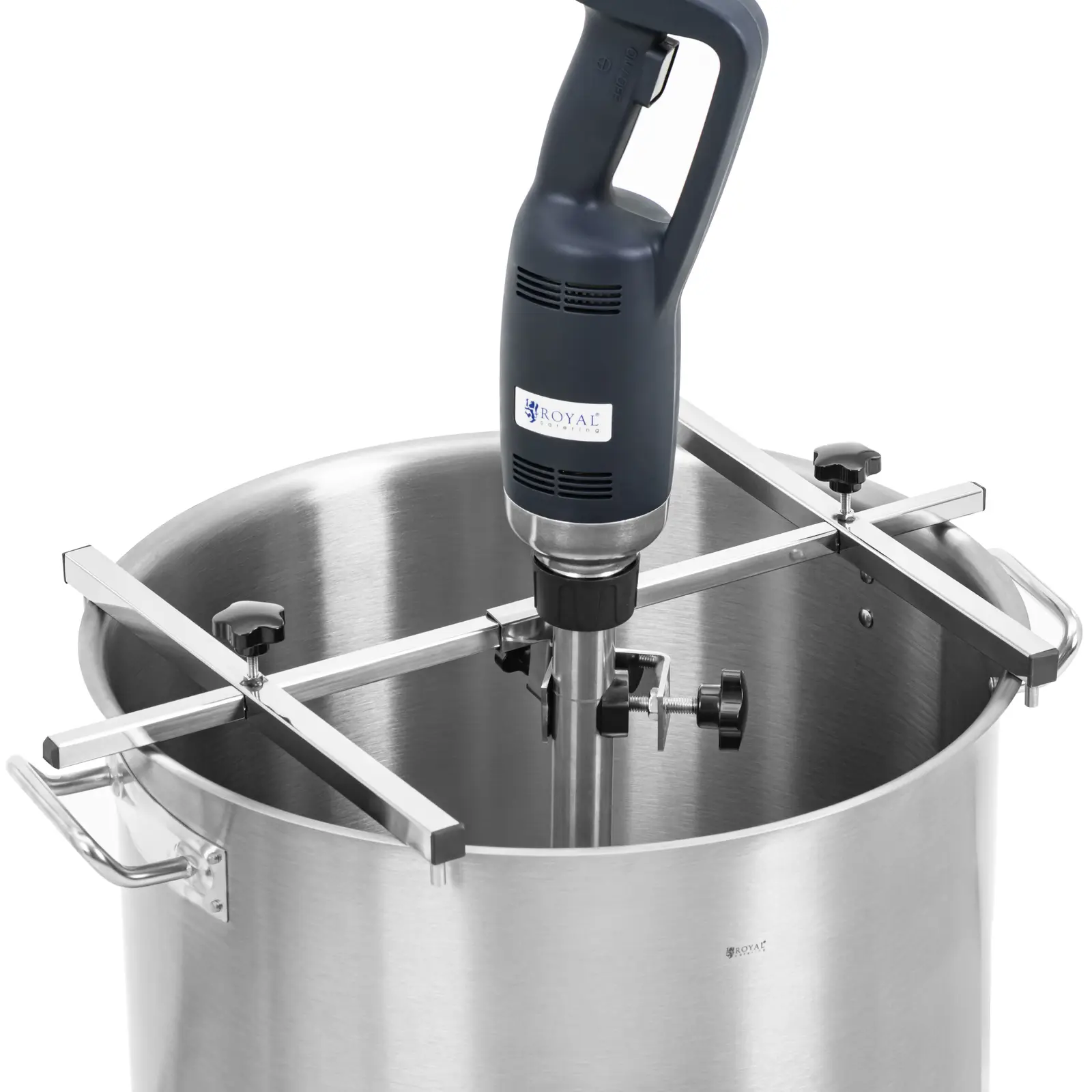 Držák na tyčový mixer - nastavitelný - Royal Catering - 400 x 600 mm (Barva: Stříbrná)