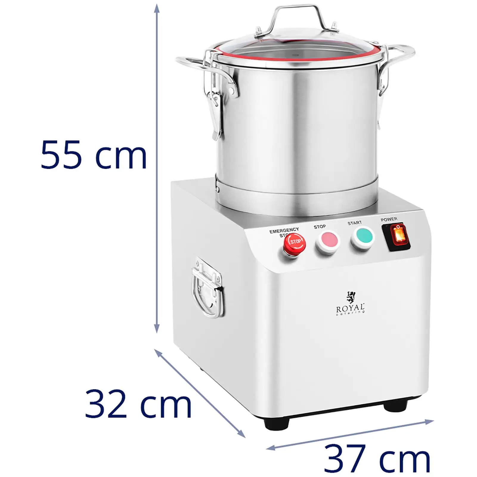 Rezalna posoda - 1400 vrtljajev na minuto - Royal Catering - 6 L