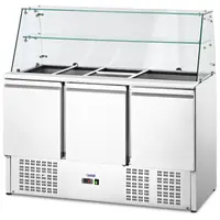 Salad Bar - with glass top - Royal Catering - 368 L - for 8 GN containers - 136.5 x 70 cm