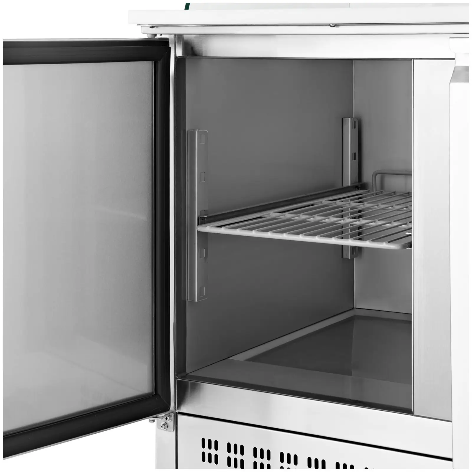 Saladeta - se skleněnou nástavbou - Royal Catering - 240 l - pro 7 GN nádob - 90 x 70 cm (Emitovaný hluk: 42 dB)