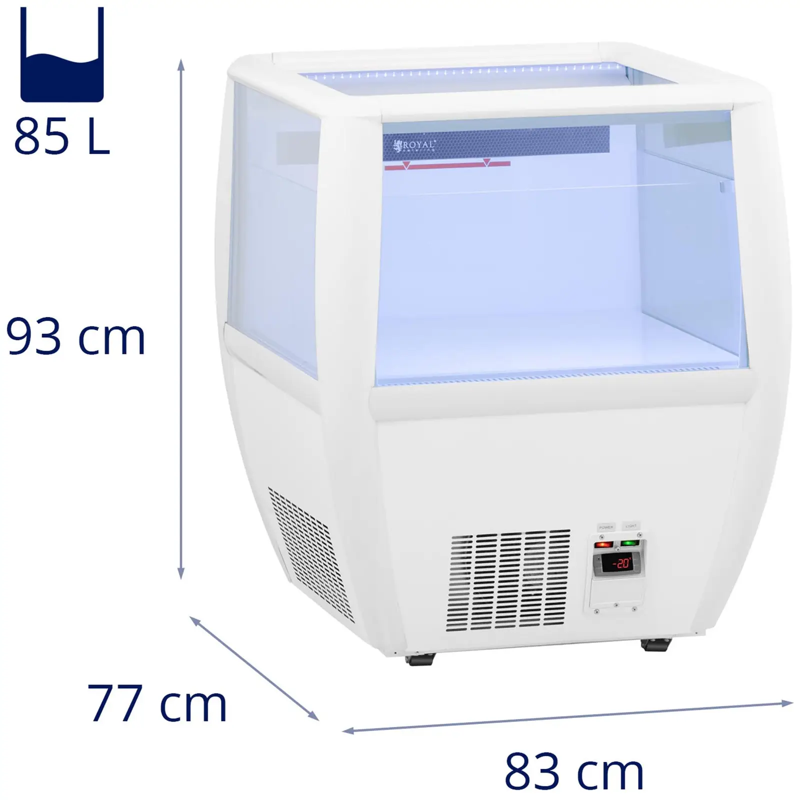 Truhlicová chladnička na nápoje - 85 L - Royal Catering (Objem: 85 l)