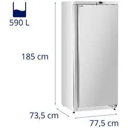 Congelatore - 590 L - Royal Catering - Argento - Refrigerante R290