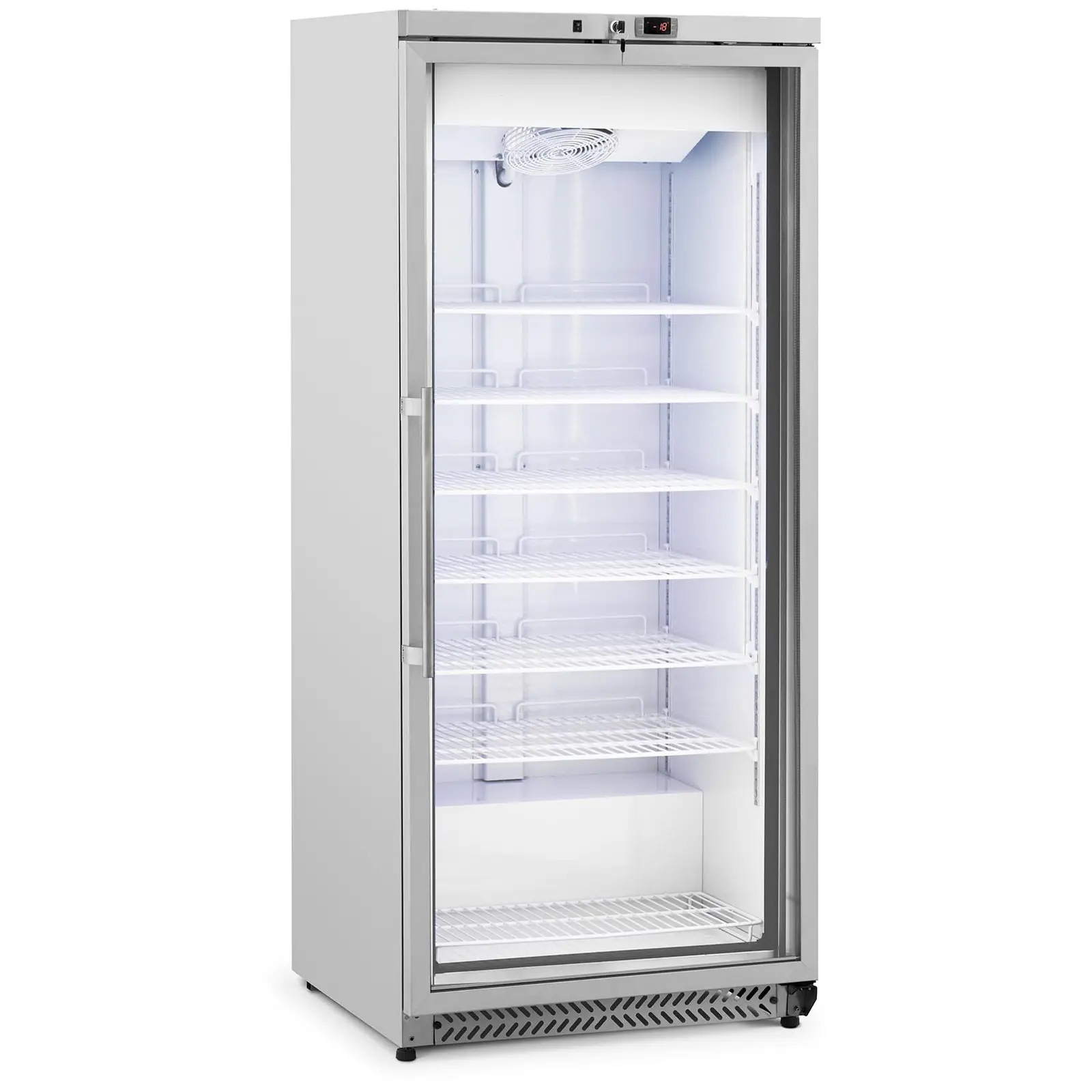 Produtos recondicionados Arca congeladora de gaveta - 580 l - Royal Catering - porta de vidro - prata - refrigerante R290