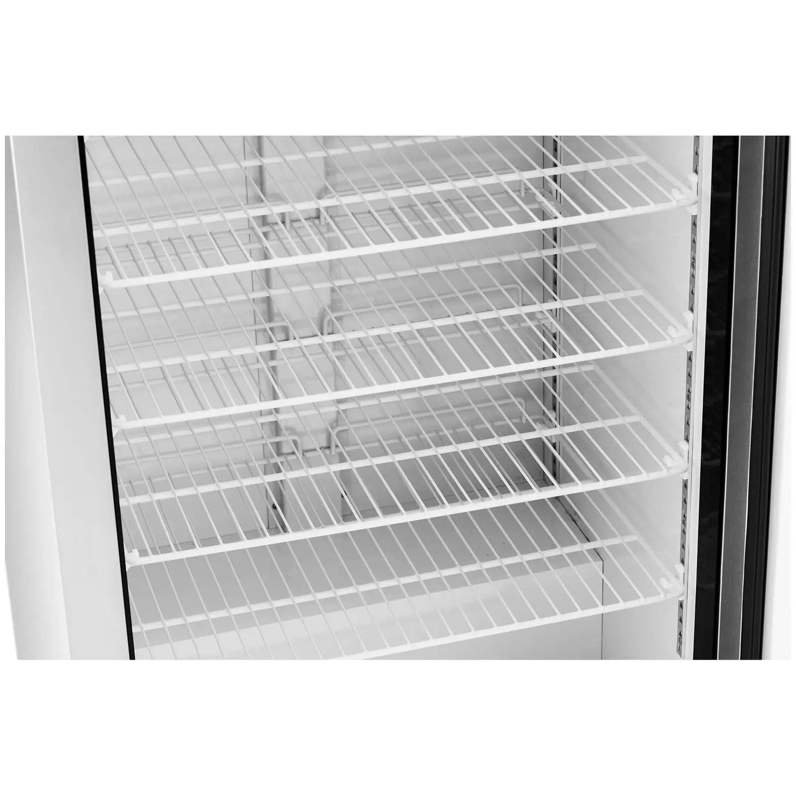 B-Ware Gefrierschrank - 580 L - Royal Catering - Glastür - Silbern - Kältemittel R290