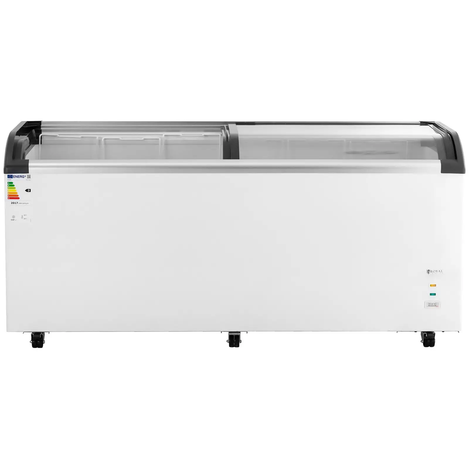 Pultový mrazák - 545 l - Royal Catering - skleněné dveře (AEC (roční spotřeba energie) [kWh]: 2017)