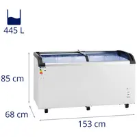 Chest Freezer - 445 L - Royal Catering - glass doors
