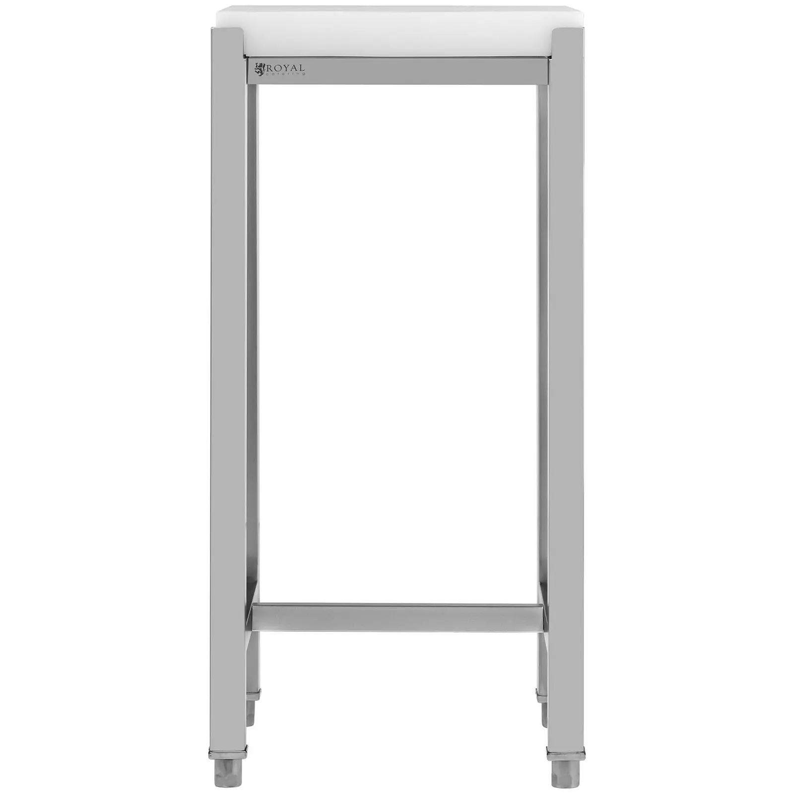 Slagteblok - 40 x 40 cm - Royal Catering - arbejdshøjde: 88 cm (Materiale: rustfrit stål)