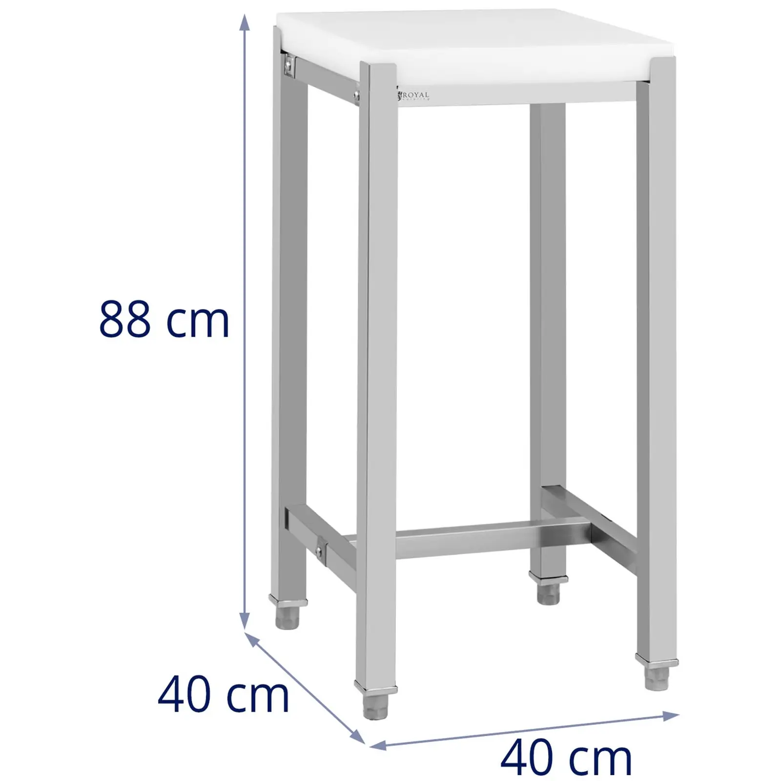 Factory second Butcher block - Stainless Steel - Working height: 40 cm