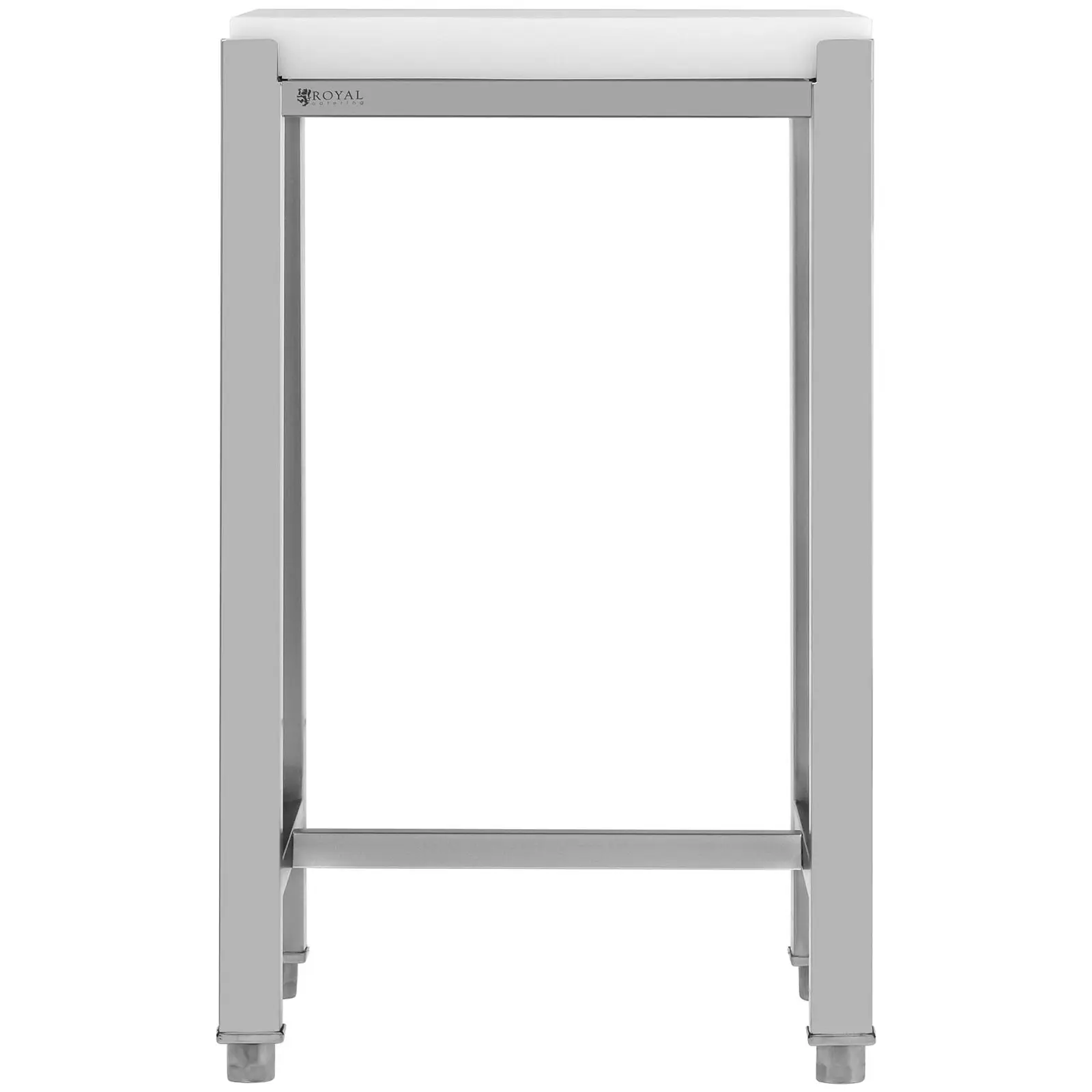 Billot boucherie - 40 x 50 cm - Royal Catering - Hauteur de travail : 86.5 cm (Matériau(x): Acier inoxydable)