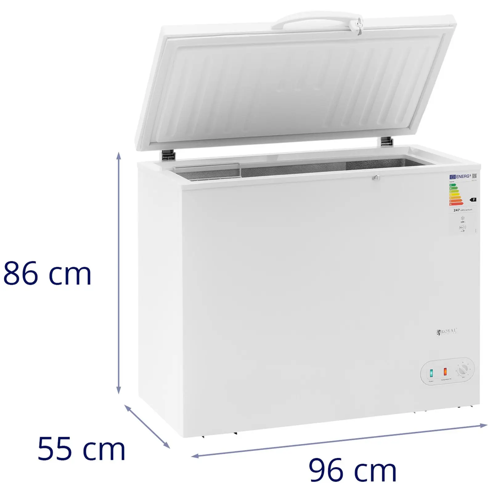 Chest Freezer - 190 L - Royal Catering - 58 W