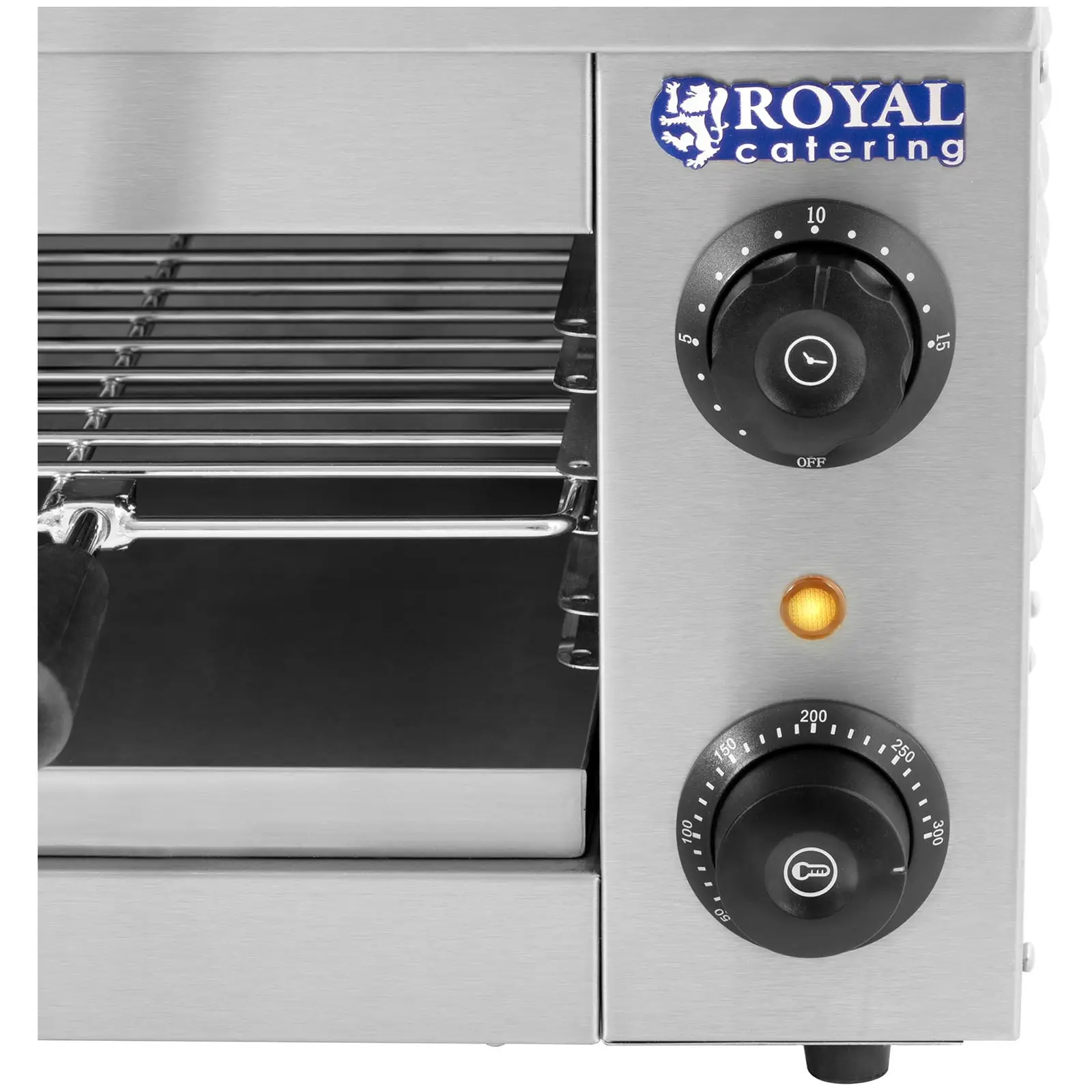 Salamander – 2,000 W – Royal Catering – 50–300} °C (Časovač: Ano)