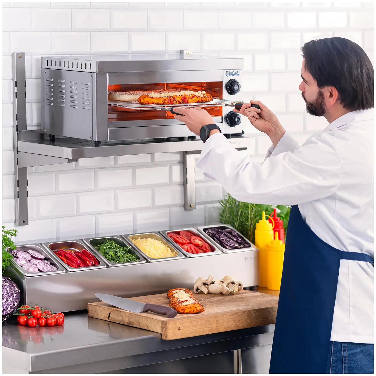 Salamander – 2,000 W – Royal Catering – 50–300} °C (Počet roštů: 1)