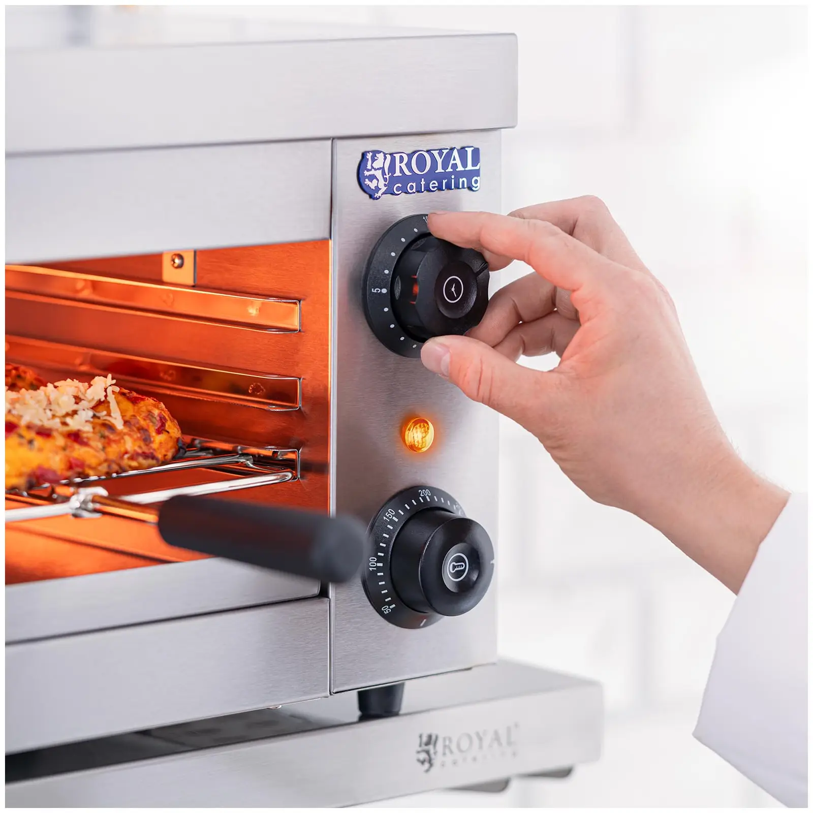 Salamander – 2,000 W – Royal Catering – 50–300} °C (Ovládání teploty: Ano)