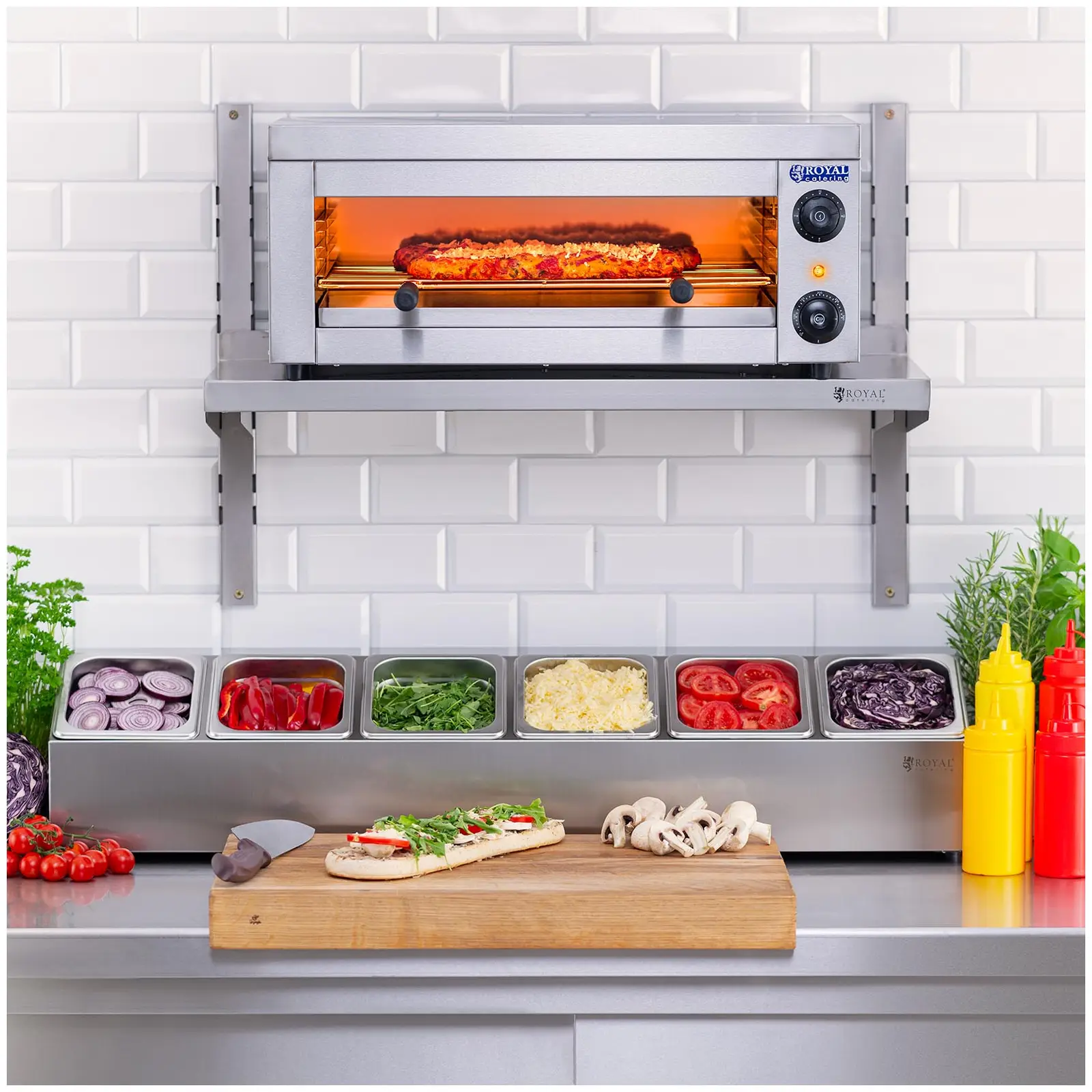 Salamander – 2,000 W – Royal Catering – 50–300} °C (Materiál: Ušlechtilá ocel)
