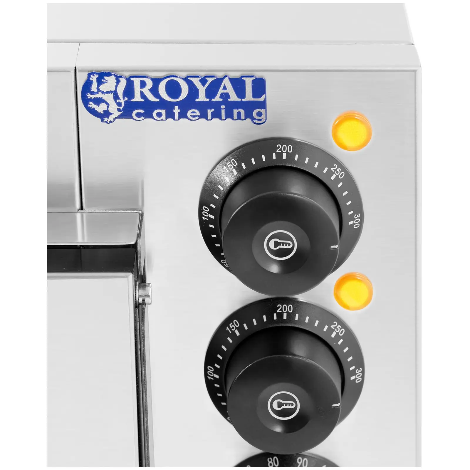 Pizzaugn - 2 kammare - Royal Catering - Chamotte - 3,000 W - 2 x Ø 36 cm