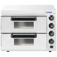 pizzaoven - 2 kamers - Royal Catering - Chamotte - 3,000 B - 2 x Ø 36 cm
