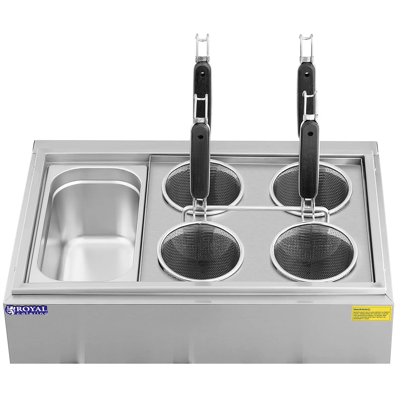 Kuhalnik za testenine s 4 košarami in posodami GN 1/3 - temperatura: 30 - 110 °C