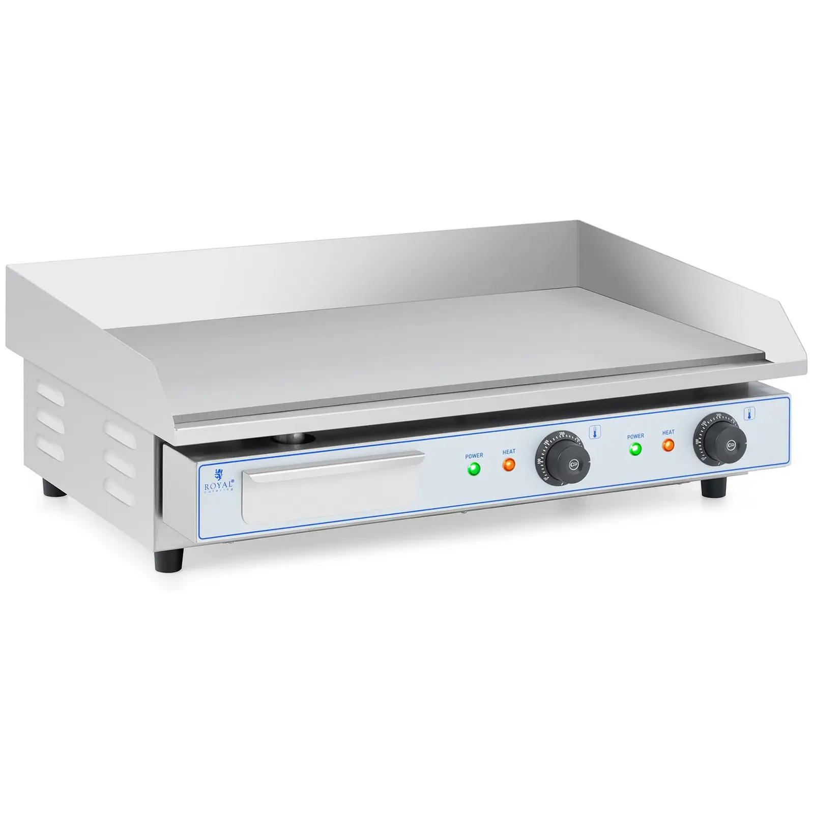 Outlet Podwójna płyta grillowa - 730 x 400 mm - Royal Catering - gładka - 2 x 2,200 W