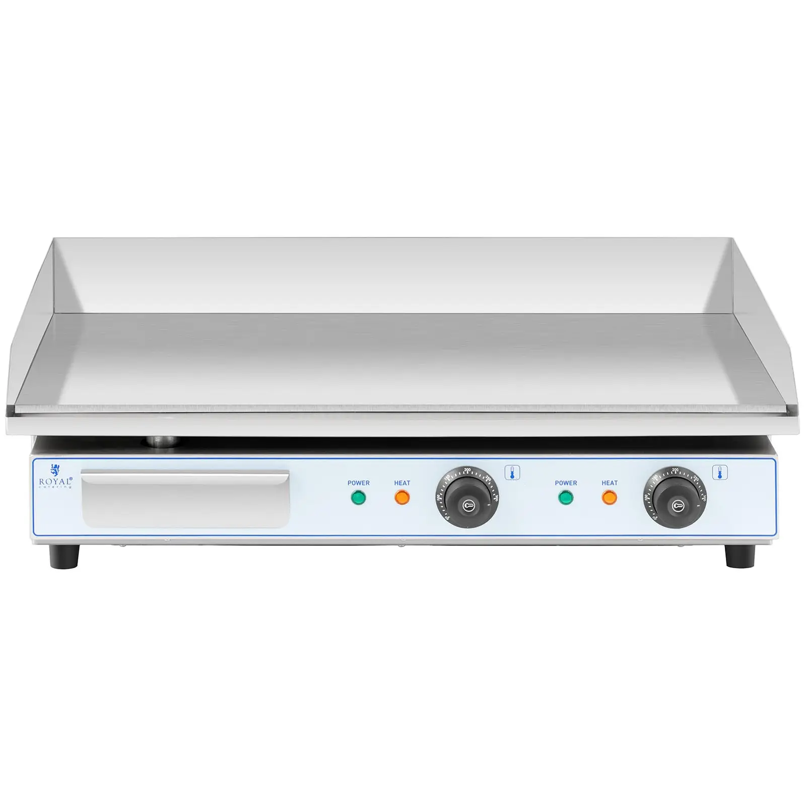 Doppel Elektro Grillplatte - 730 x 400 mm - Royal Catering - glatt - 2 x 2,200 W