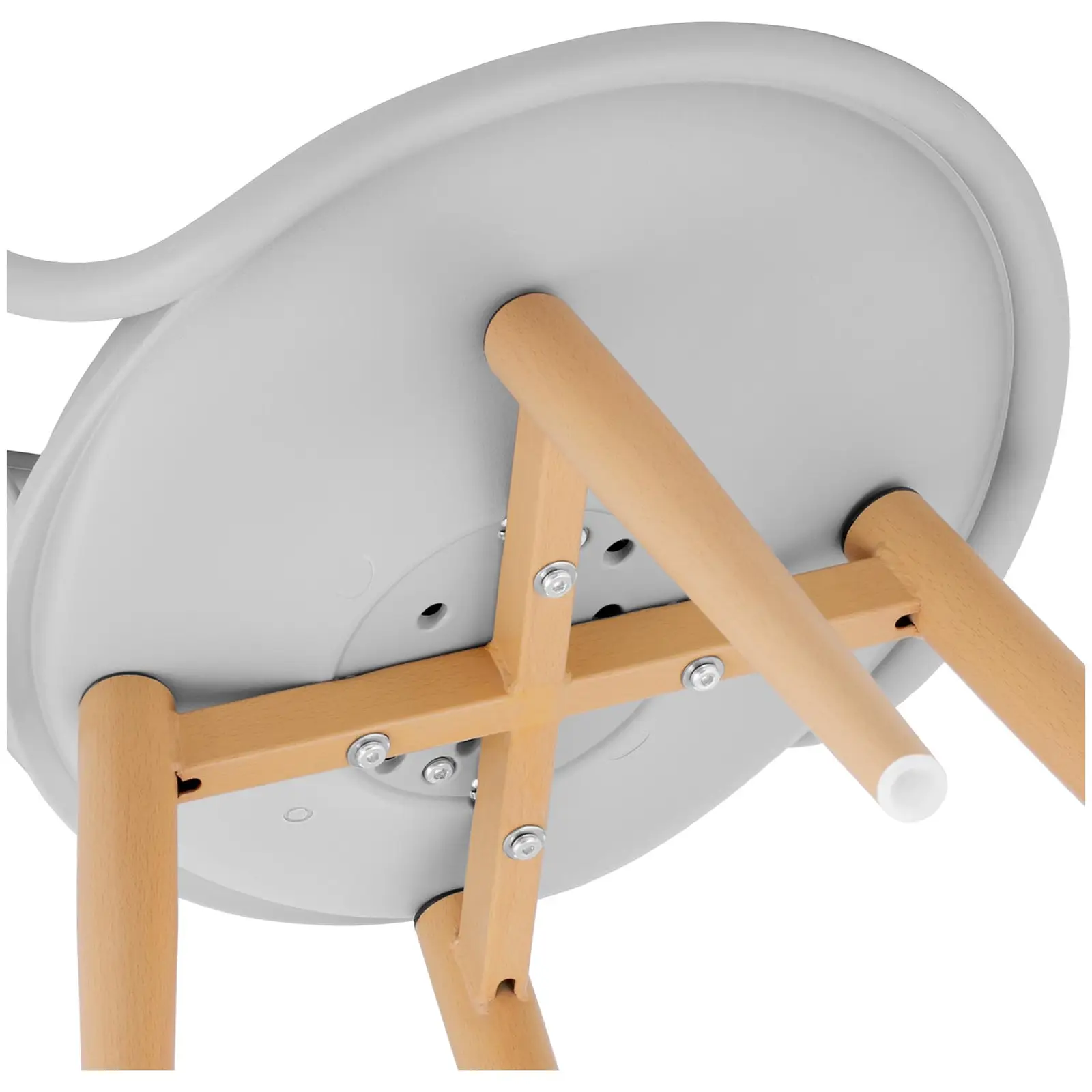 B-zboží Židle – sada 2 kusů – Royal Catering – do 150 kg – opěradlo s otvory – šedá barva