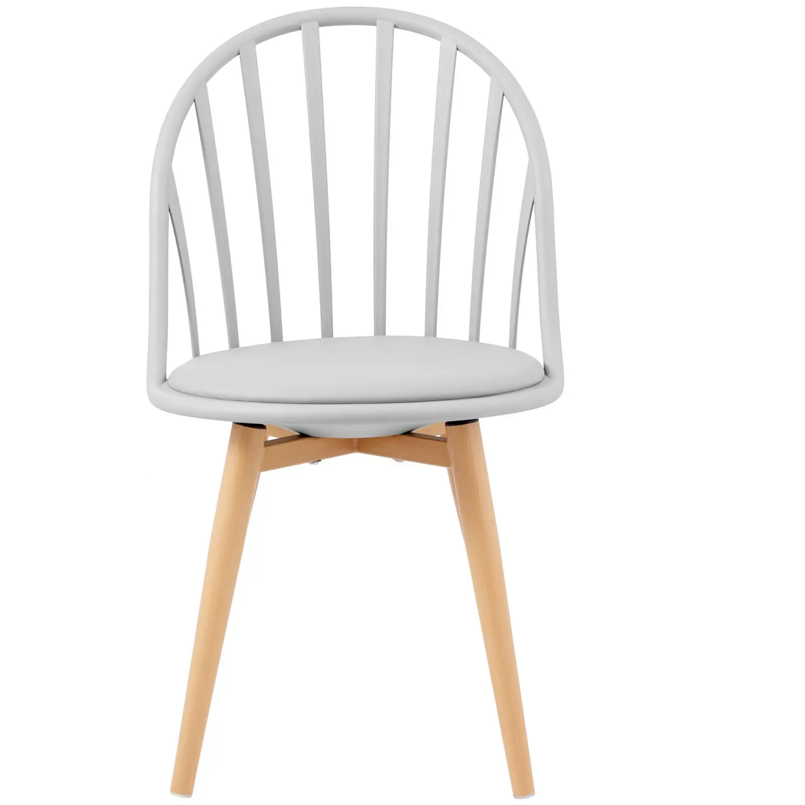 Židle – sada 2 kusů – Royal Catering – do 150 kg – opěradlo s otvory – šedá barva