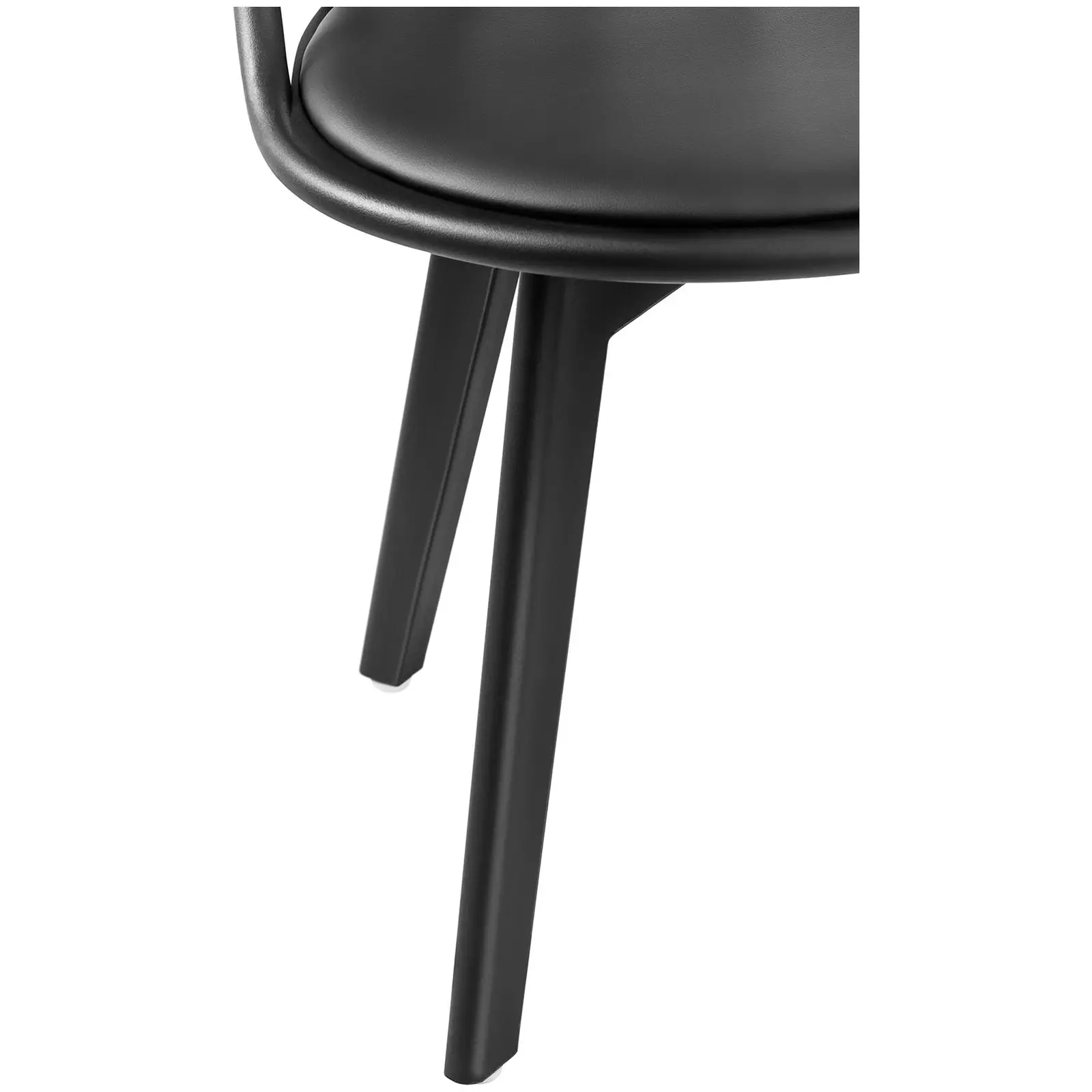 Chair - set of 2 - Royal Catering - up to 150 kg - open backrest - centred legs - black