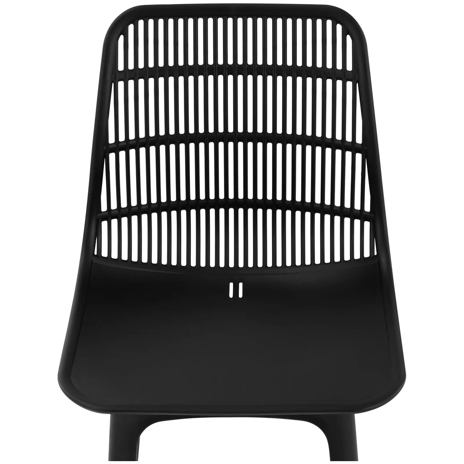 B-zboží Židle – sada 2 kusů – Royal Catering – do 150 kg – opěradlo s otvory – černá barva (Šířka sedáku: 46 cm)