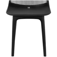 Židle – sada 2 kusů – Royal Catering – do 150 kg – opěradlo s otvory – černá barva
