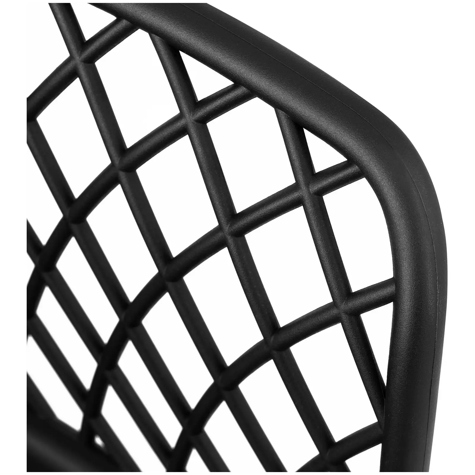 B-zboží Židle – sada 2 ks – Royal Catering – do 150 kg – opěradlo s diamantovým vzorem – loketní opěrka – černá barva