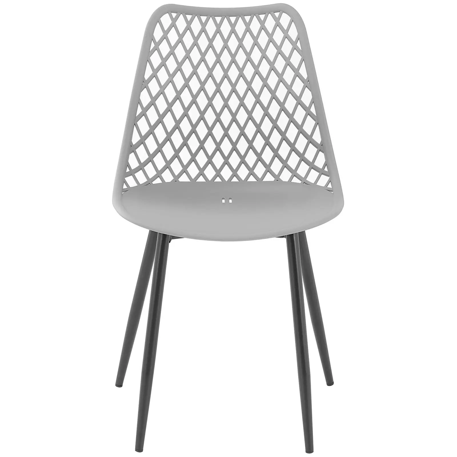 Chair - set of 4 - Royal Catering - up to 150 kg - backrest with air slits - Light grey