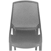 Židle – sada 4 ks – Royal Catering – do 150 kg – pletená opěrka – šedá barva