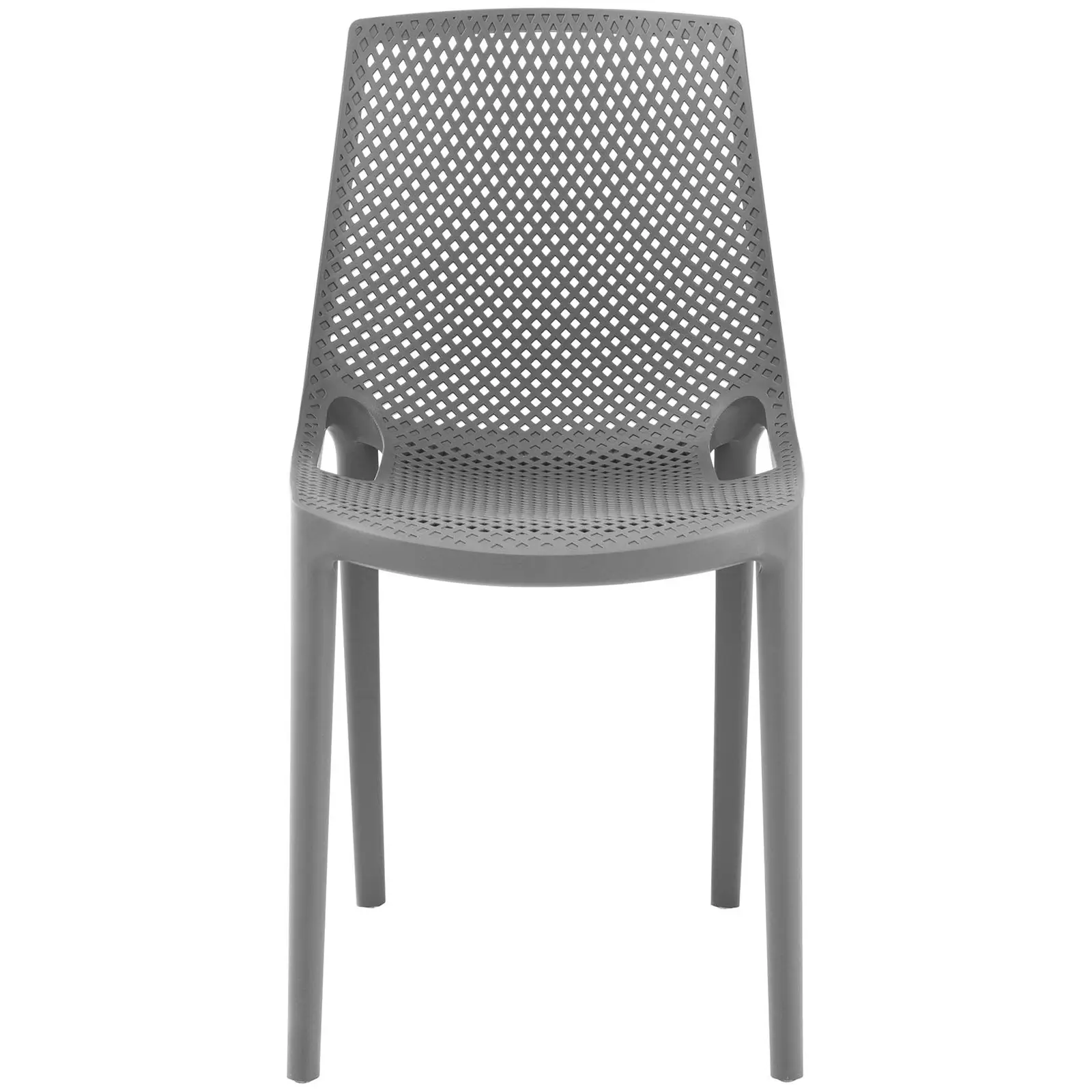 Factory second chair - set of 4 - Royal Catering - up to 150 kg - woven backrest - gray