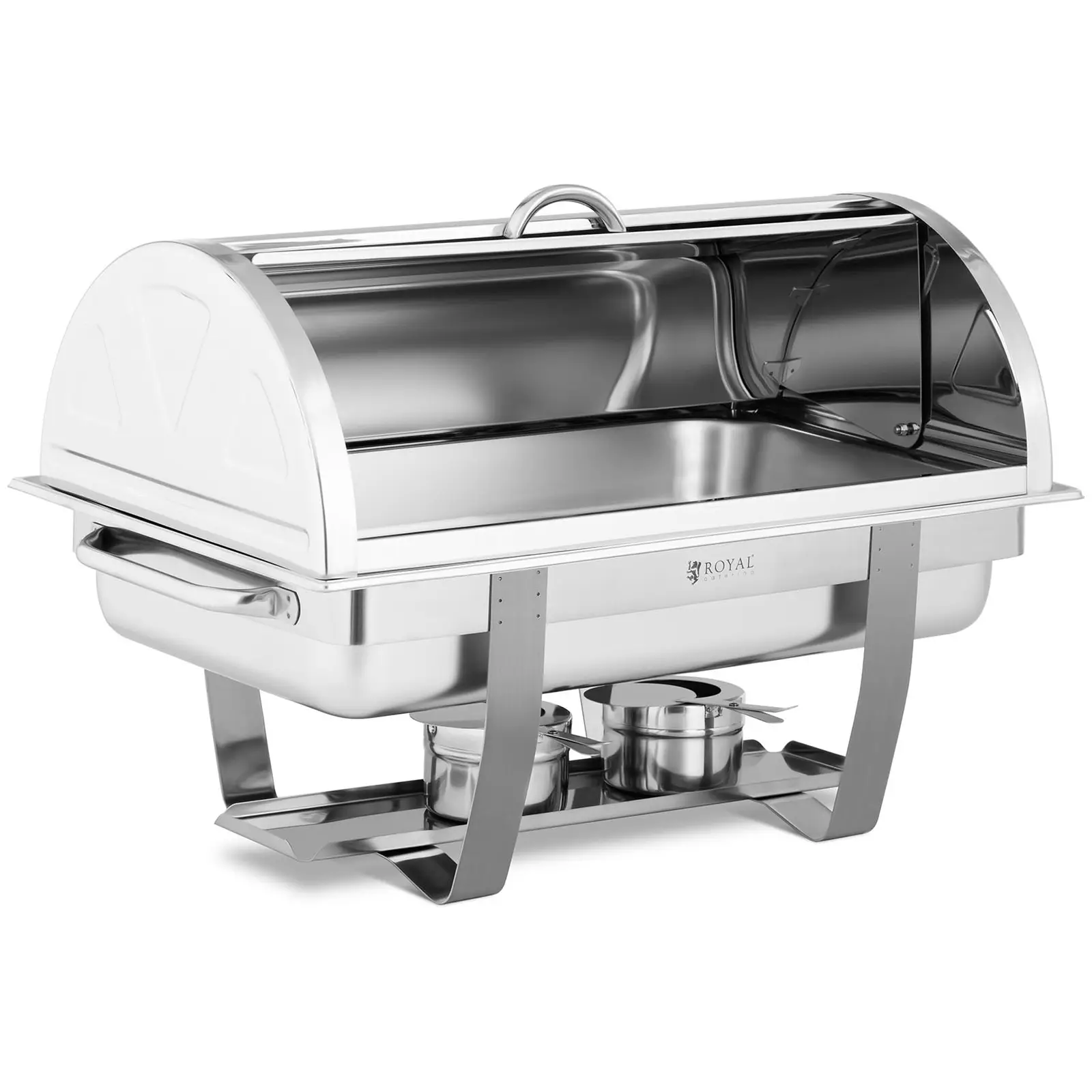 Chafing dish - GN 1/1 - Royal Catering - 8,5 L - 2 bränsleceller - Smalt stativ